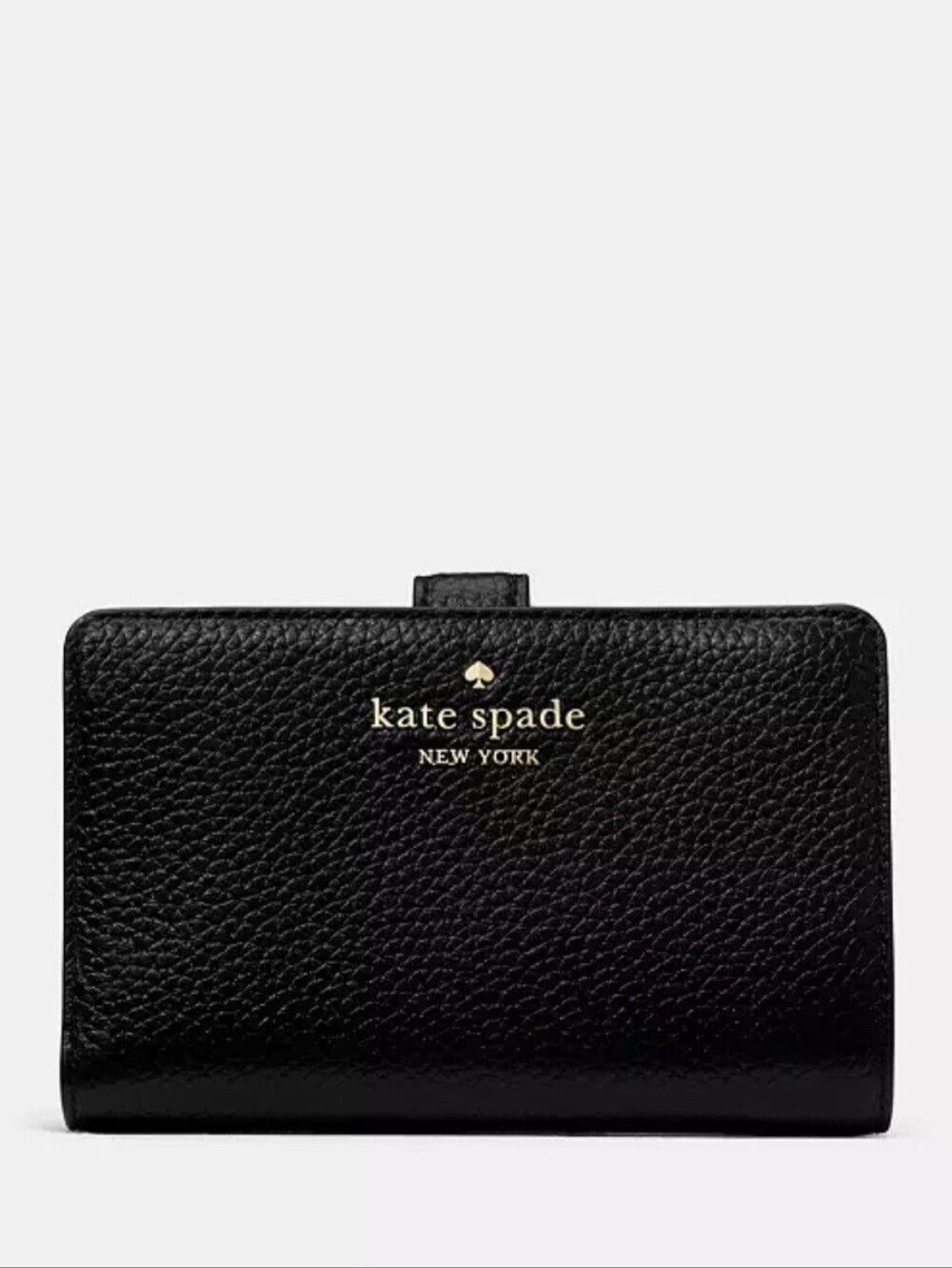 Kate Spade Elise Medium Compact Bifold Pebble Leather Wallet